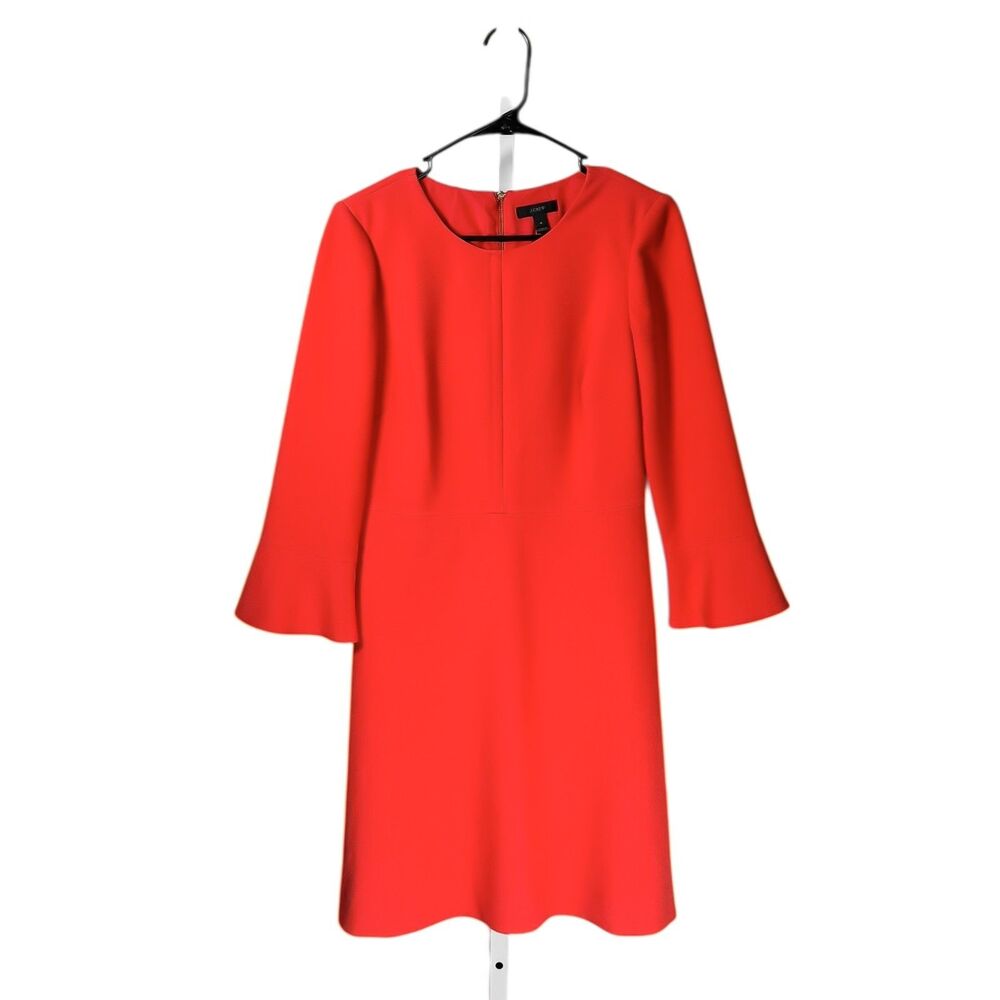J. Crew Women's Dress Coral Stretch Lined Business Office Work Career A-Line 4